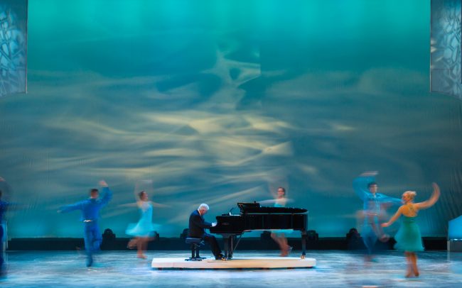 ice show with piano player